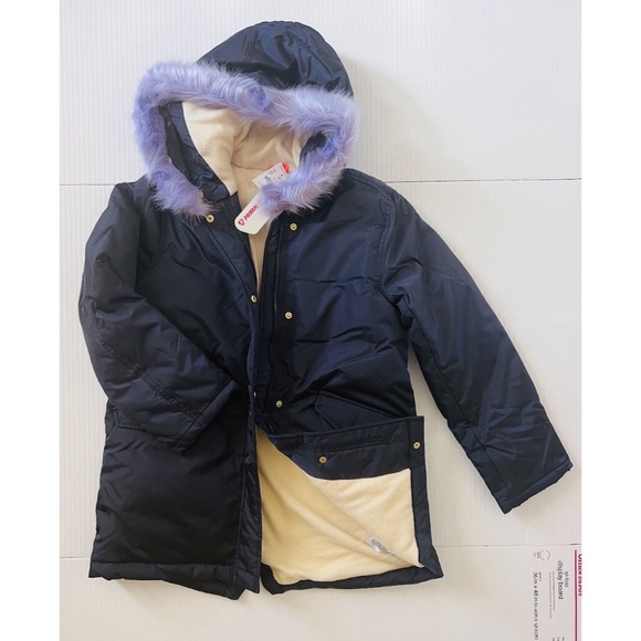 NWT Crewcuts Girls' fishtail parka with PrimaLoft® Size 12 Navy - Picture 2 of 6